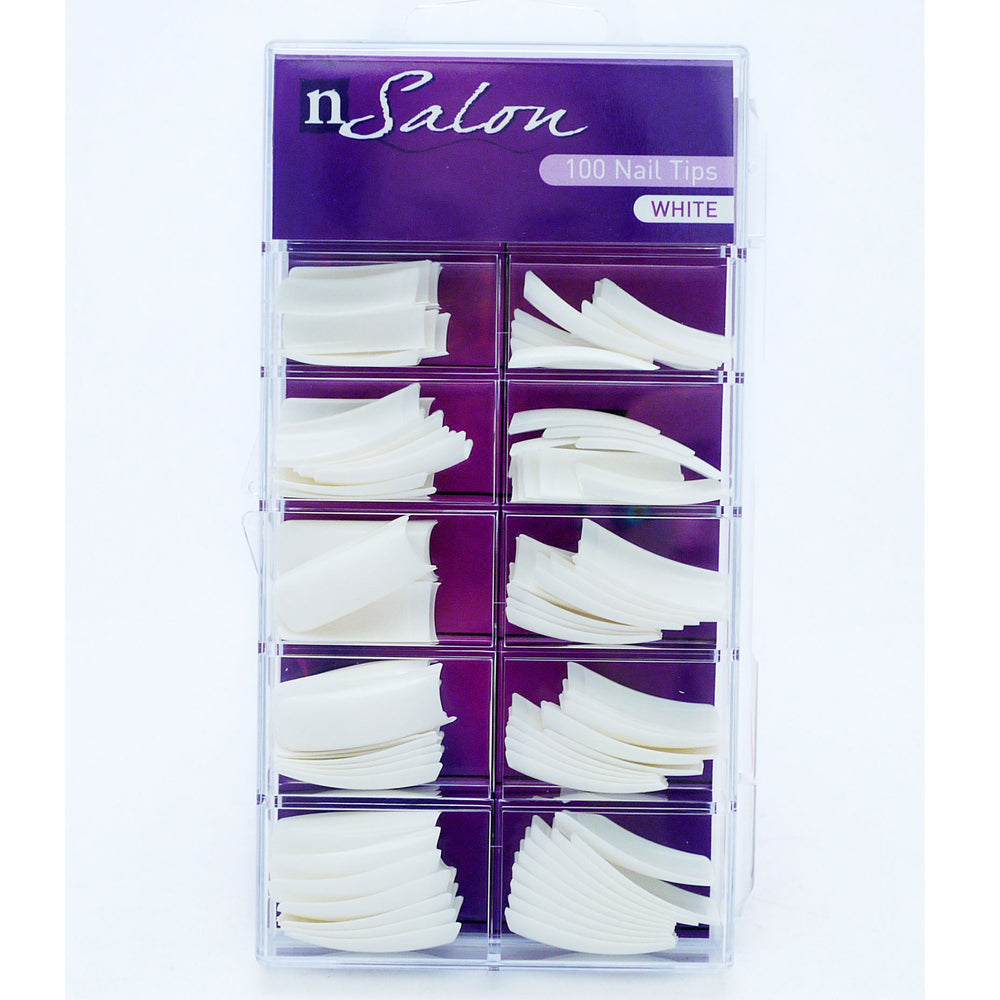 N-Salon-Nail-Tips-Natural-White-100-Tips. N-Salon-Nail-Tips-Natural-White-100-Tips.